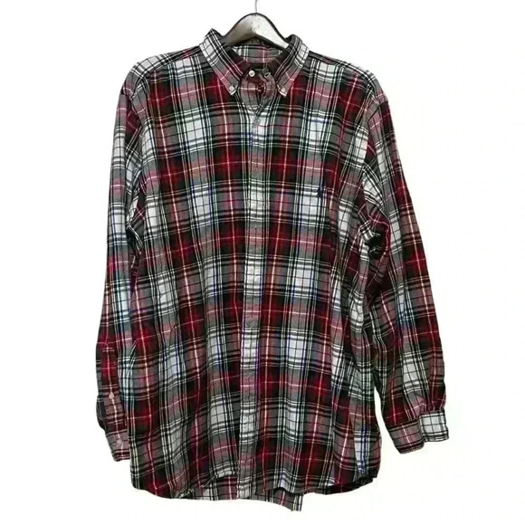POLO RALPH LAUREN CLASSIC FIT PERFORMANCE FLANNEL PLAID SHIRT MENS SIZE 2XB $168 - Picture 1 of 9
